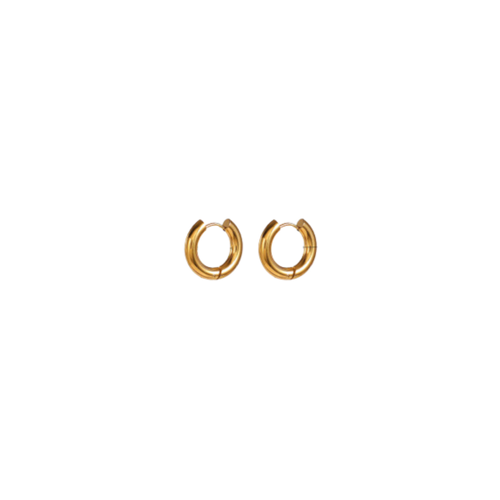 Tarnish free 18K plated hoops