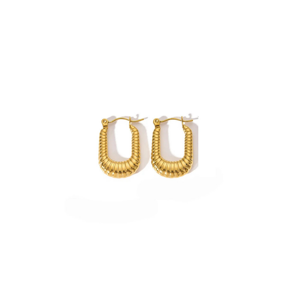 18K Gold Plated U-Shaped Hoops