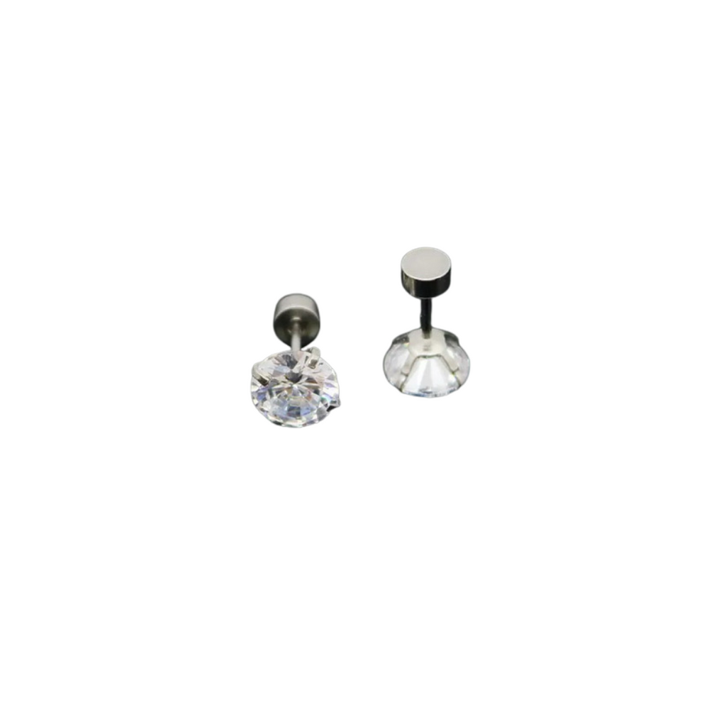 4mm CZ stainless steel hypoallergenic studs